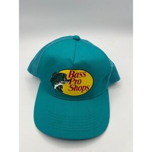 Bass Pro Shops Gone Fishing Mesh Trucker Snapback Hat – Teal – One Size Fits Mos